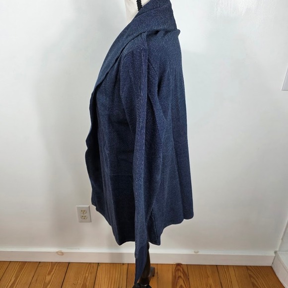 Jockey Sport Cardigan  Large Navy Blue NEW Athleisure Open Front Shawl 015401 - Picture 2 of 7